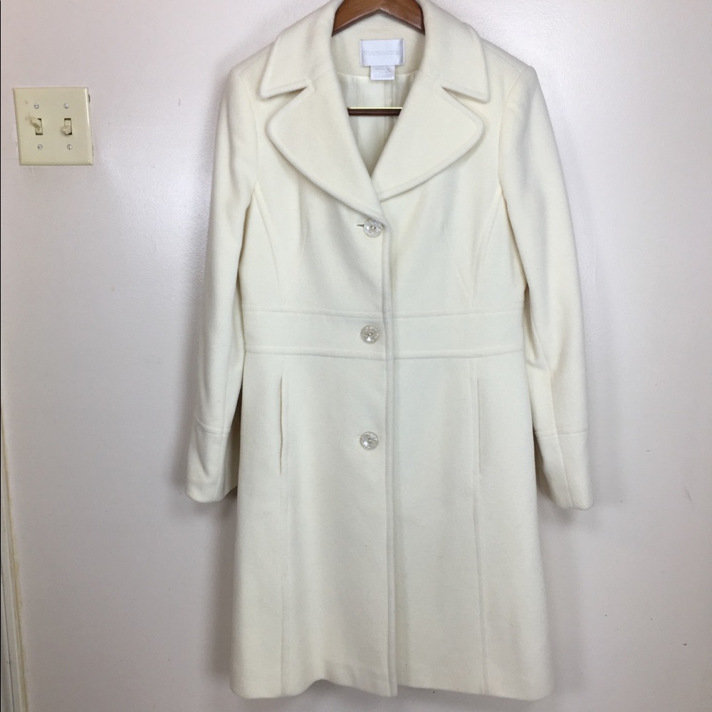 Worthington cream colored long winter coat. Size S